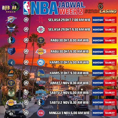 Cek jadwal klub favoritmu : Jadwal NBA Indonesia Week 2, Live Streaming Semua Laga NBA ...