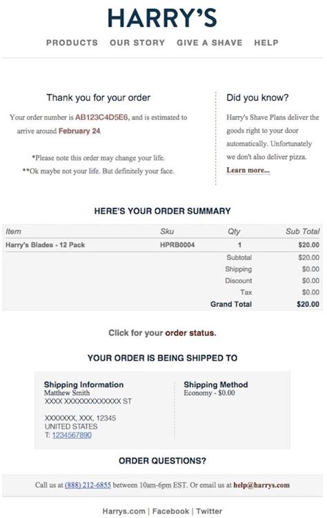 Order Confirmation Email Examples Get An Idea From Here