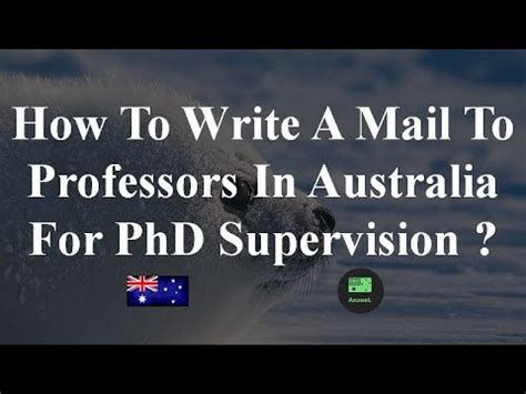 Sometimes, you may need to write one for specialty programs at a bachelor's level too. How To Write A Mail To Professors In Australia For PhD ...