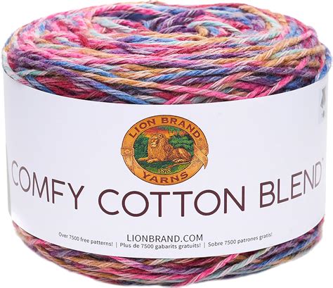 Lion Brand Yarn Comfy Cotton Blend Yarn Flower Garden
