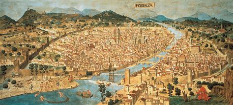 Francesco Rosselli Map Of Florence Nd 15th Century Fine Art