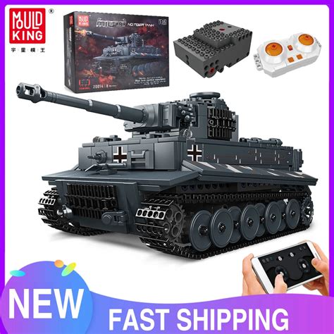 Mould King 20014 Military Toys The App Rc Motorized Tiger Tank Model