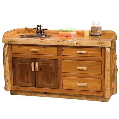 Here is the reveal!hope you enjoy! Fireside Lodge Traditional Cedar Log 60" Bathroom Vanity ...