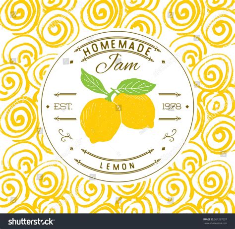 Ai (adobe illustrator) eps (encapsulated postscript). Jam label design template. for lemon dessert product with ...