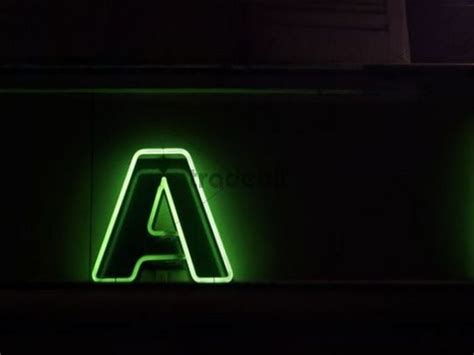 Letter A Neon Sign On A Shop Download Abstract