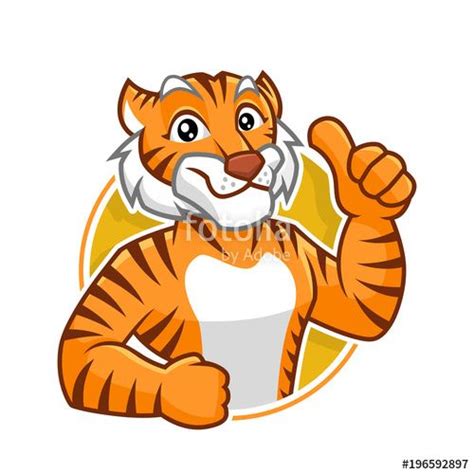 Vector Tiger Mascot Character Design Character Design Mascot