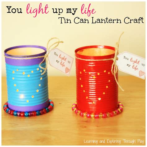 Diy Tin Can Lantern Craft Red Ted Arts Blog