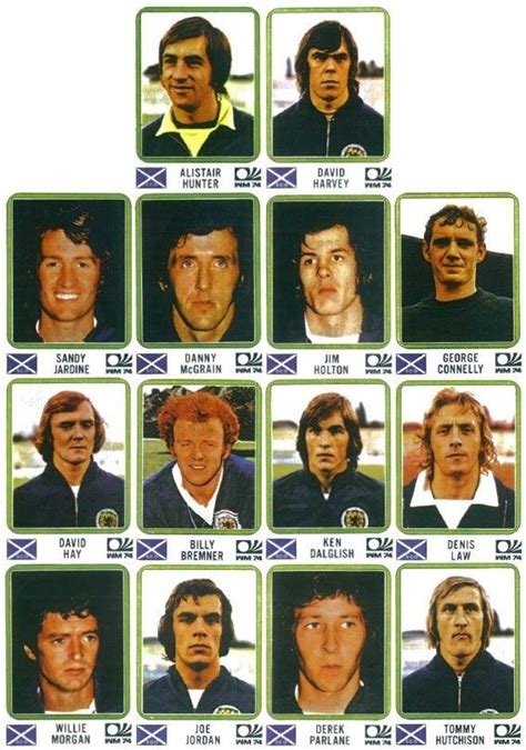 scotland team stickers for the 1974 world cup finals 1974 world cup world football world