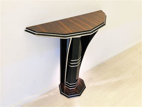 Modern Art Deco Style Console Table With Macassar Wood Original