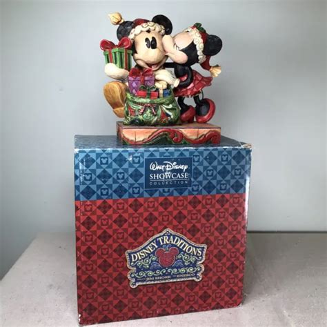 Disney Jim Shore A Christmas Kiss Disneys Mickey And Minnie Mouse W