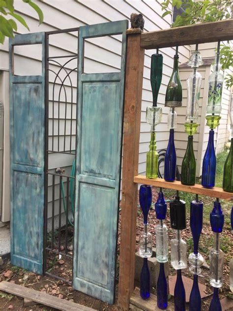 Wine Bottle Wall With Gate The Gate Was A Bi Fold Closet Door That I