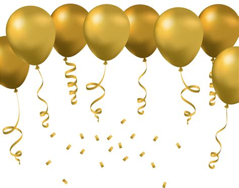 Gold Balloons Png Photo Png Mart