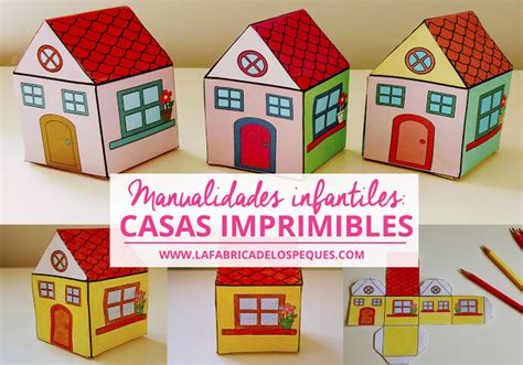 Manualidades Infantiles Casas Imprimibles La Fábrica De Los Peques