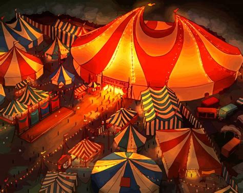 Aesthetic Circus Landscape Paint By Numbers
