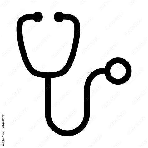 Doctor Physician Stethoscope Medical Device Flat Icon For Medical
