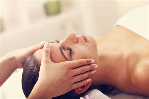 Beautiful Woman Getting Massage In Spa Stock Image Image Of Wellness Doctor