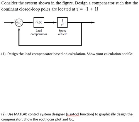 Solved Consider The System Shown In The Figure Design A