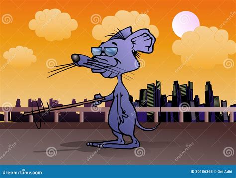 Urban Blind Mouse Stock Illustration Illustration Of Cartoon 30186363