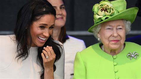 Meghan Markle And Queen Elizabeth Share A Laugh At Cheshire Outing New Idea Magazine