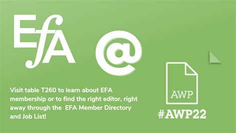 Efa To Exhibit At Awp Conference And Bookfair Editorial Freelancers