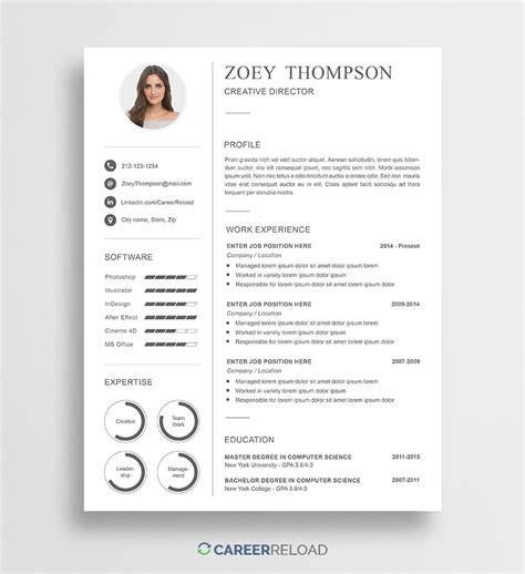 resume templates  resources  job