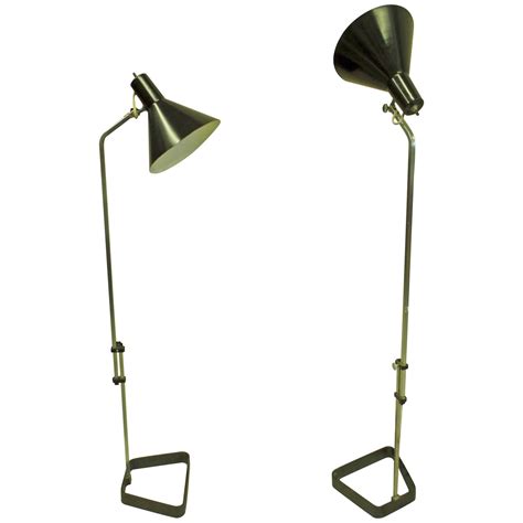 Pair Of Scandinavian Modern Height Adjustable Floor Lamps For Sale At