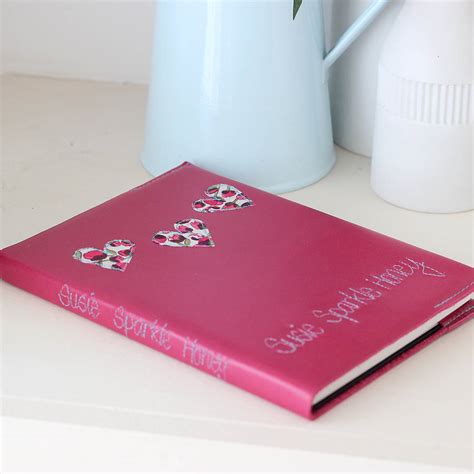 Personalised Leather Heart Journal By Livi And Belle