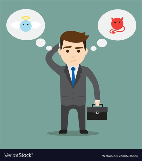 Businessman Making A Decision Royalty Free Vector Image