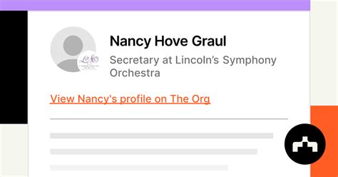 Nancy Hove Graul Secretary At Lincolns Symphony Orchestra The Org