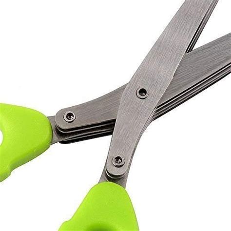 Multifunction Vegetable Stainless Steel Herbs Scissor With 5 Blade Comb