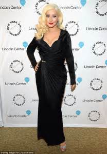 Christina Aguilera Wears Cleavage Baring Dress At Sinatra Voice For A Century Gala Daily Mail