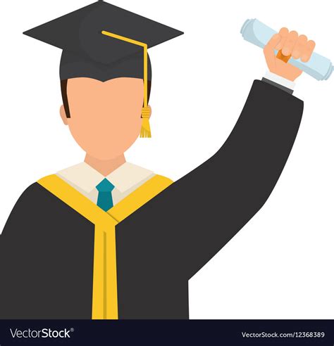 Young Student Graduation Royalty Free Vector Image