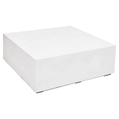 Heavy but easy to assemble. Victoria Modern Classic White Block Square Outdoor Coffee ...