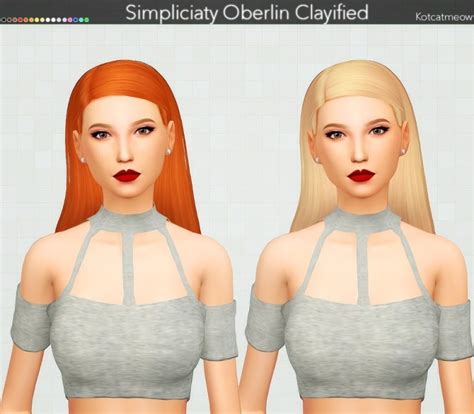 Simpliciaty Oberlin Hair Clayified At Kotcatmeow Sims 4 Updates