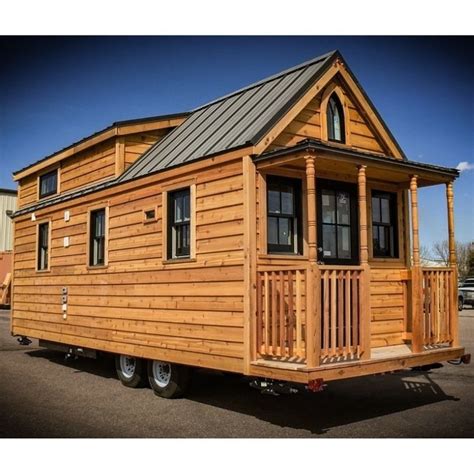 2 Bedrooms Prefabricated Trailer Mobile Light Steel Wooden Tiny House