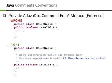 Any java expression that yields a boolean value is called a boolean expression. Java & J2EE Coding Conventions