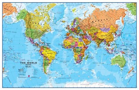 Buy World Supermap By Maps International 2013 The Chart And Map Shop