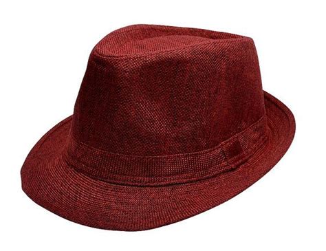 Brick Red Fedora Hat For Men