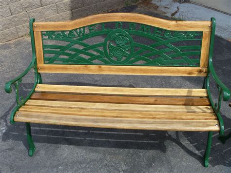 Trinas Weathered Garden Bench Restored W New Paint Stainless Nuts