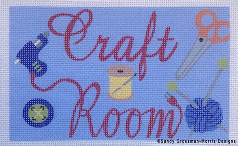 Craft Room Needlepoint By Lifestyle Designer Sandy Grossman Morris