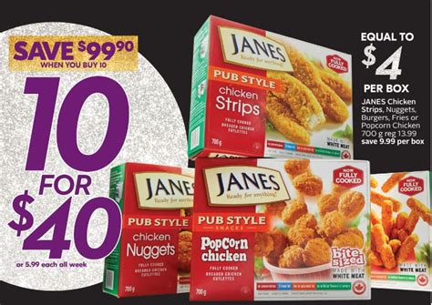 Our products and services help people eat better. Sobeys Ontario: Janes Chicken $40 For 10 Boxes Friday ...