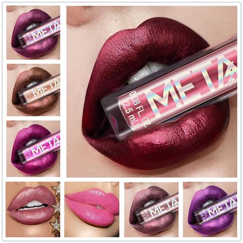 Metallic Color Liquid Lipstick Lip Gloss Lip Glaze Color Makeup Shimmer Sex Beauty Makeup Hot