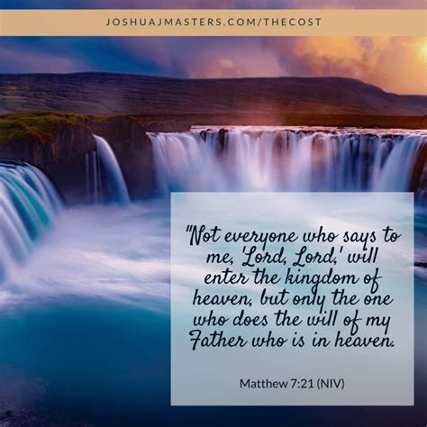 Quote Matthew 7 21 Scripture Joshua J Masters