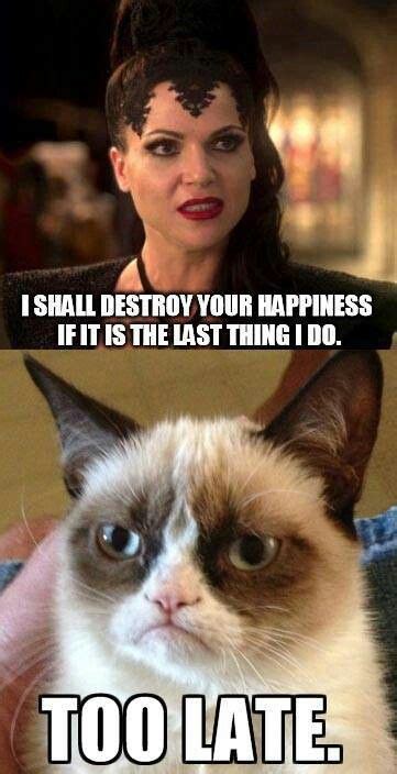The Evil Queen Has No Power Over Grumpy Cat Funny Grumpy Cat Memes