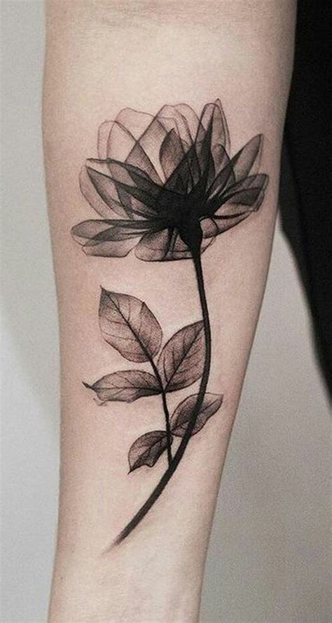 Beautiful Black Magnolia Arm Tattoo Ideas For Women Watercolor