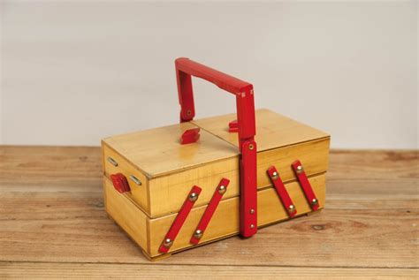 Wooden Sewing Box Small Sewing Box Folding Box Storage Box Rustic