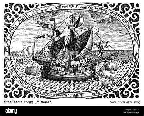 Ferdinand Magellans Ship The Victoria Fm Portuguese Explorer 1480