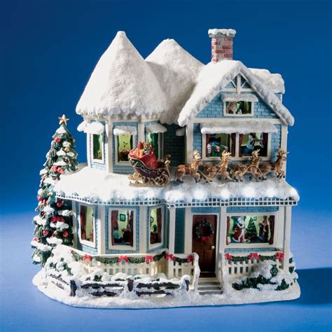 The Thomas Kinkade Night Before Christmas Talking House Hammacher