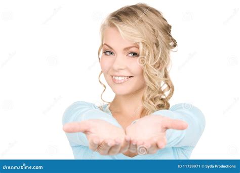 Woman Showing Palms Stock Image Image Of Happy Empty 11739971