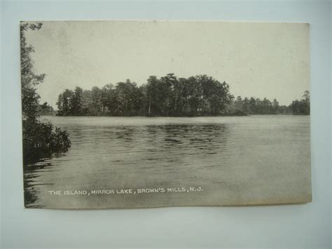 Browns Mills Mirror Lake Tge Island 1940s Browns Mills Old